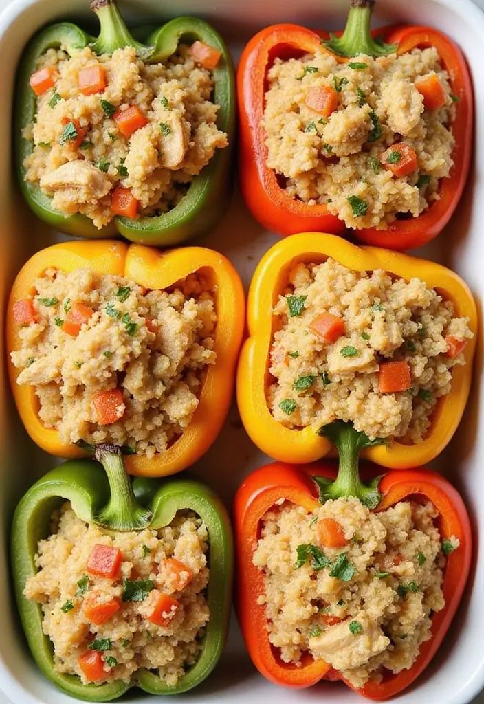 25 Healthy Rotisserie Chicken Meals You Can Whip Up Fast - 9. Chicken Stuffed Peppers