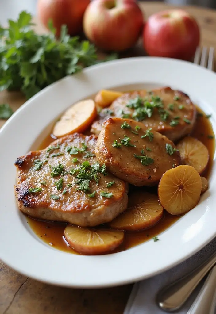 25 Healthy Simple Meals for When You’re Short on Time - 12. Savory Pork Chops with Apples