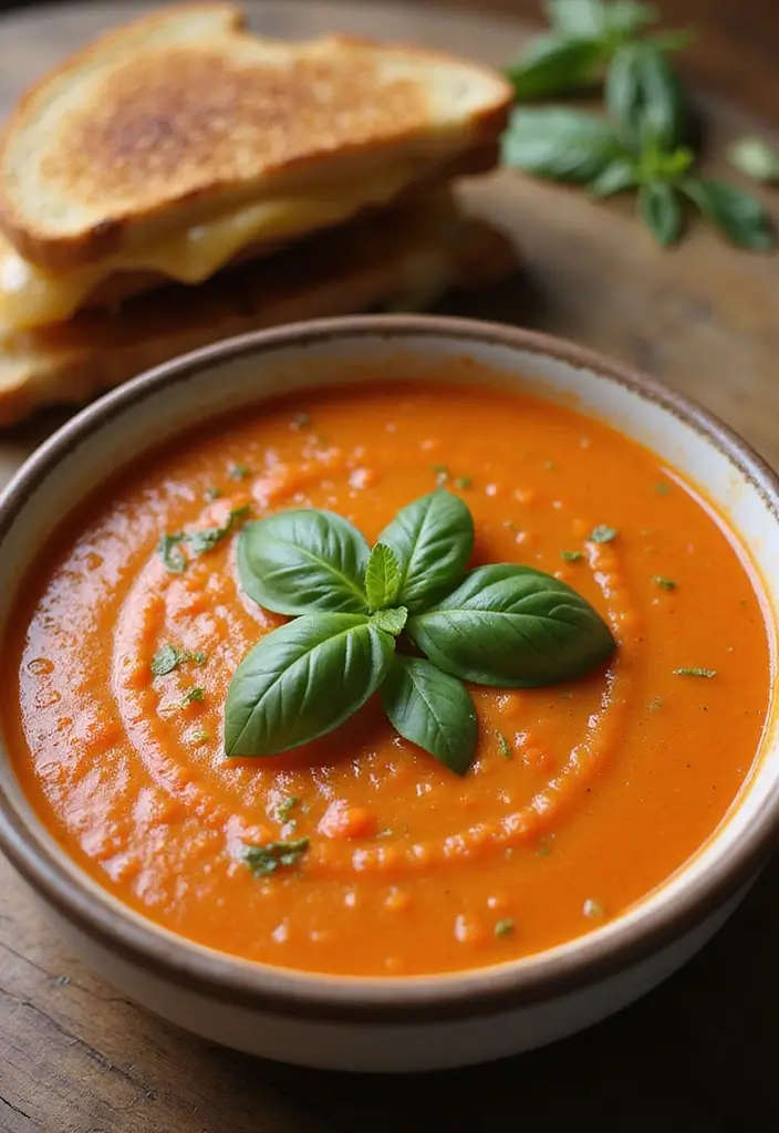 25 Healthy Simple Meals for When You’re Short on Time - 13. Creamy Tomato Basil Soup