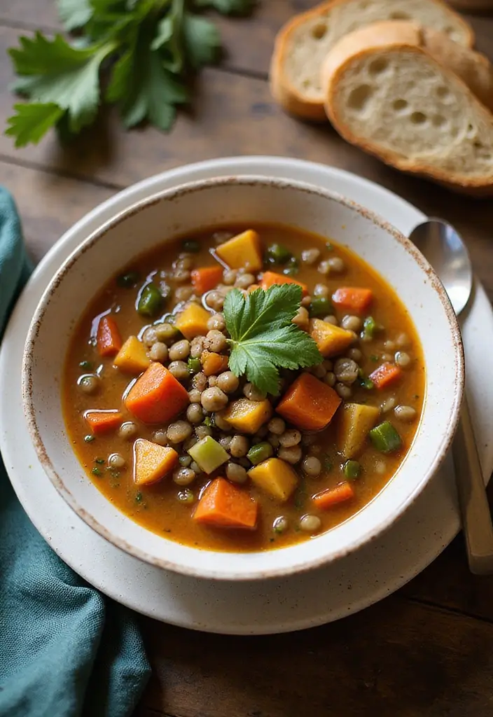 25 Healthy Simple Meals for When You’re Short on Time - 18. Vegetable and Lentil Soup