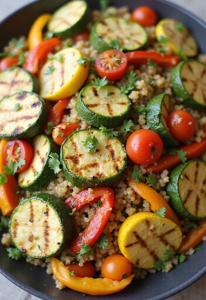 25 Healthy Supper Meals That Are Simple Yet Satisfying - 16. Grilled Vegetable Quinoa Salad