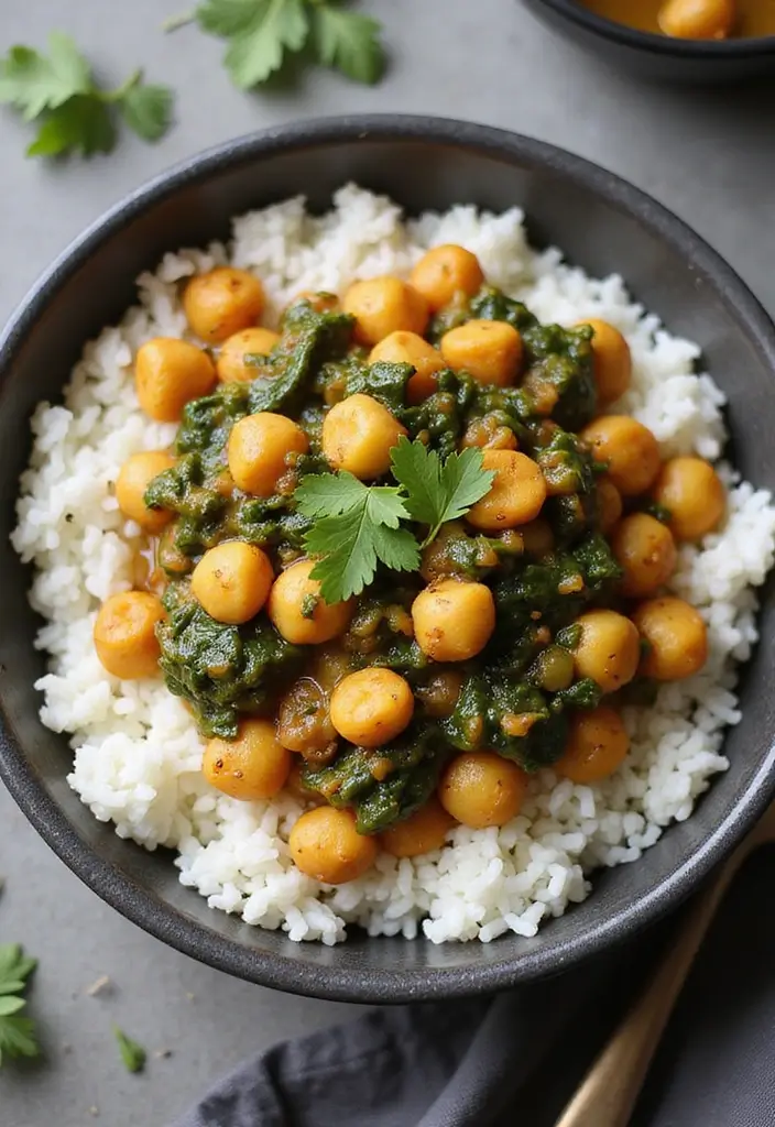 25 Healthy Supper Meals That Are Simple Yet Satisfying - 24. Chickpea & Spinach Curry