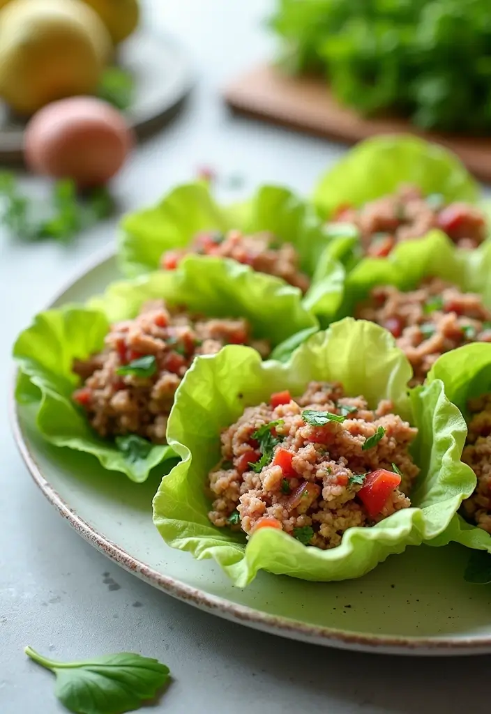 25 Healthy Supper Recipes That Hit the Spot Every Time - 12. Tuna Salad Lettuce Wraps