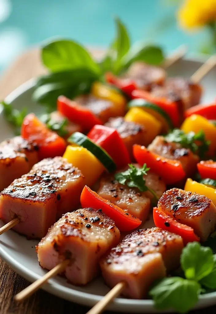 25 Healthy Supper Recipes That Hit the Spot Every Time - 19. Tuna and Vegetable Skewers