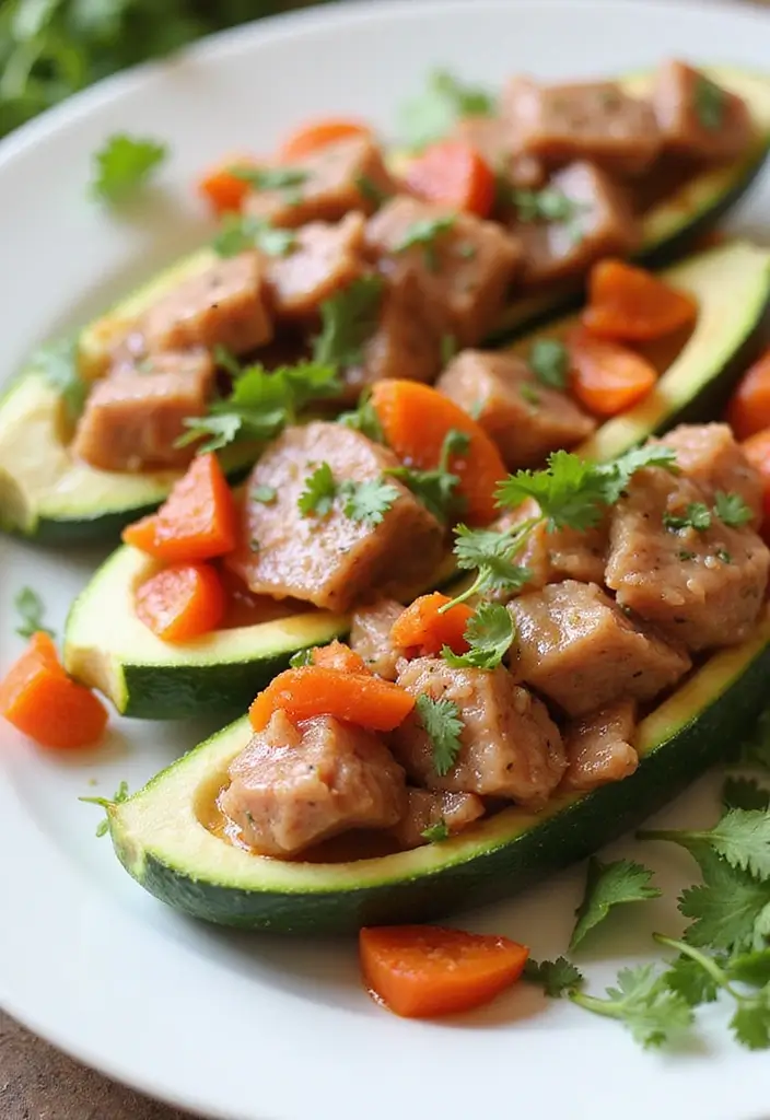 25 Healthy Supper Recipes That Hit the Spot Every Time - 24. Tuna and Zucchini Boats