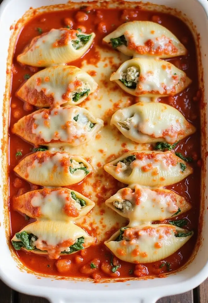 25 Healthy Tuna Meals That Are Protein-Packed and Easy - 19. Tuna and Spinach Stuffed Shells