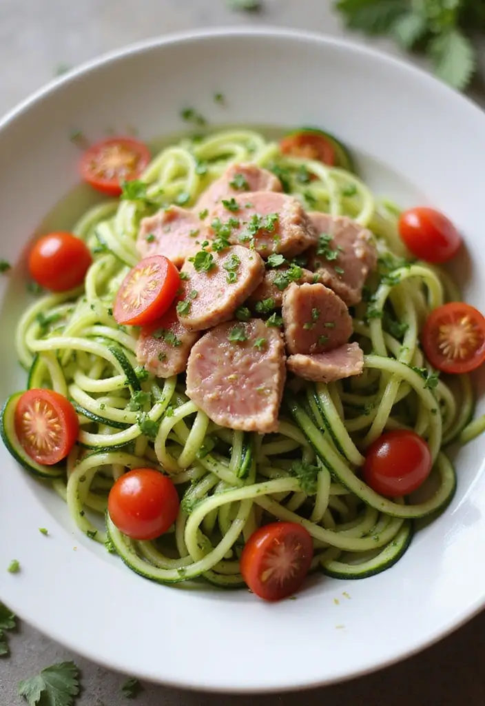 25 Healthy Tuna Meals That Are Protein-Packed and Easy - 8. Tuna Zoodle Bowl