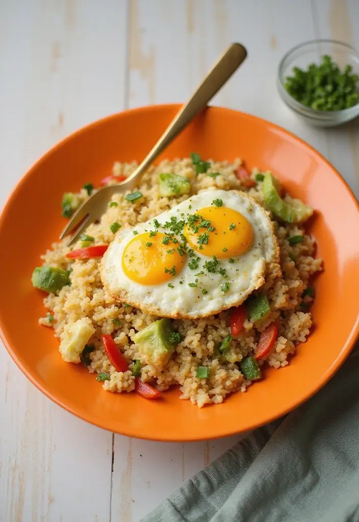 25 High Protein Healthy Meals for Energy & Muscle Gain - 19. Cauliflower Fried Rice