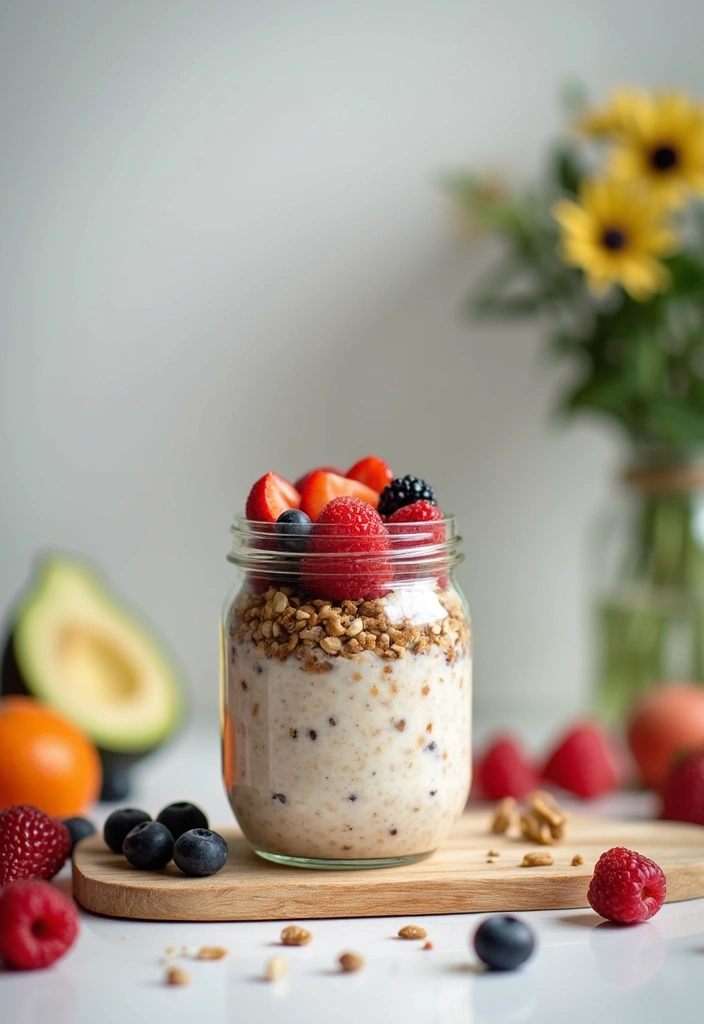 25 High Protein Healthy Meals for Energy & Muscle Gain - 24. Overnight Oats