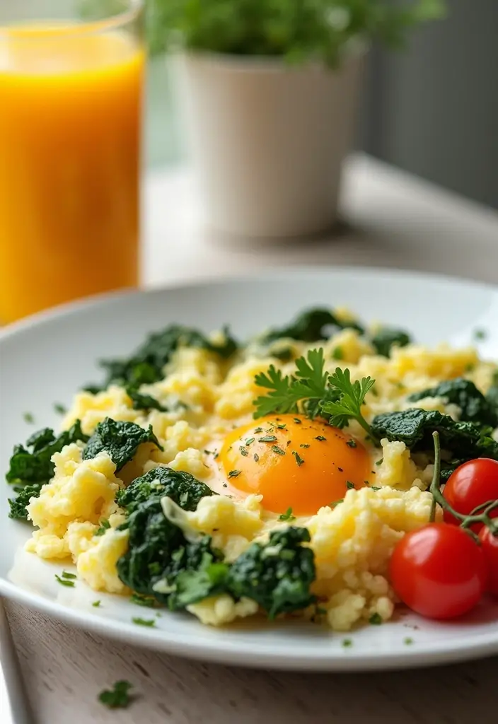 25 High Protein Healthy Meals for Energy & Muscle Gain - 5. Egg & Veggie Scramble