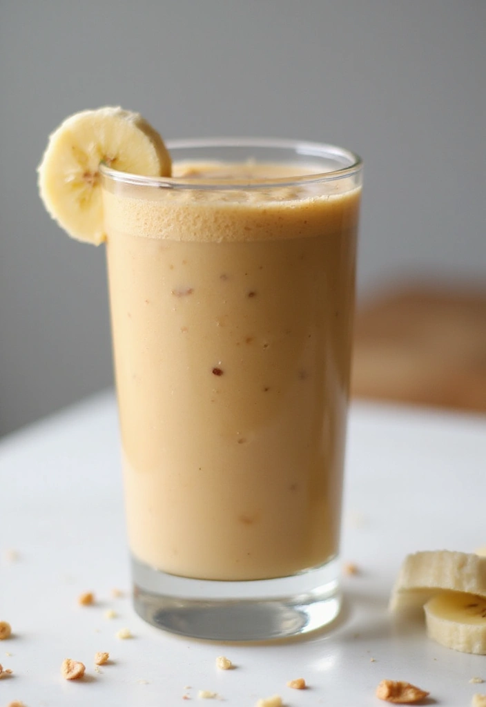25 High Protein Healthy Meals for Energy & Muscle Gain - 7. Peanut Butter Banana Smoothie