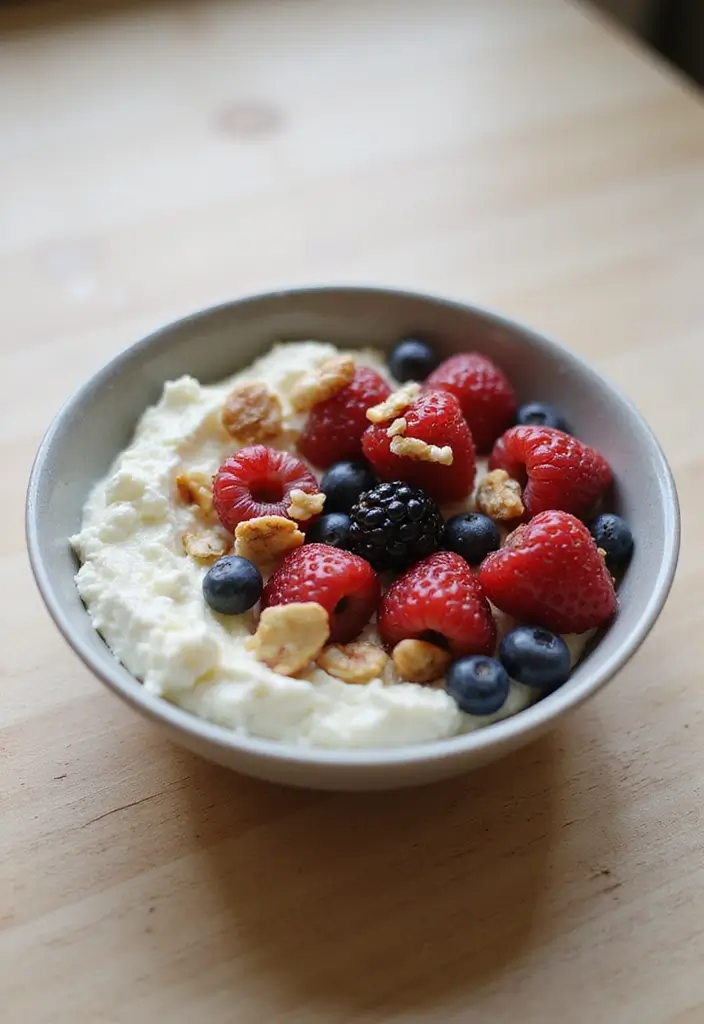25 High Protein Healthy Meals for Energy & Muscle Gain - 8. Cottage Cheese Bowl