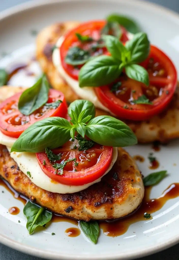 26 Healthy Chicken Meals That Are Quick and Delicious - 10. Caprese Chicken