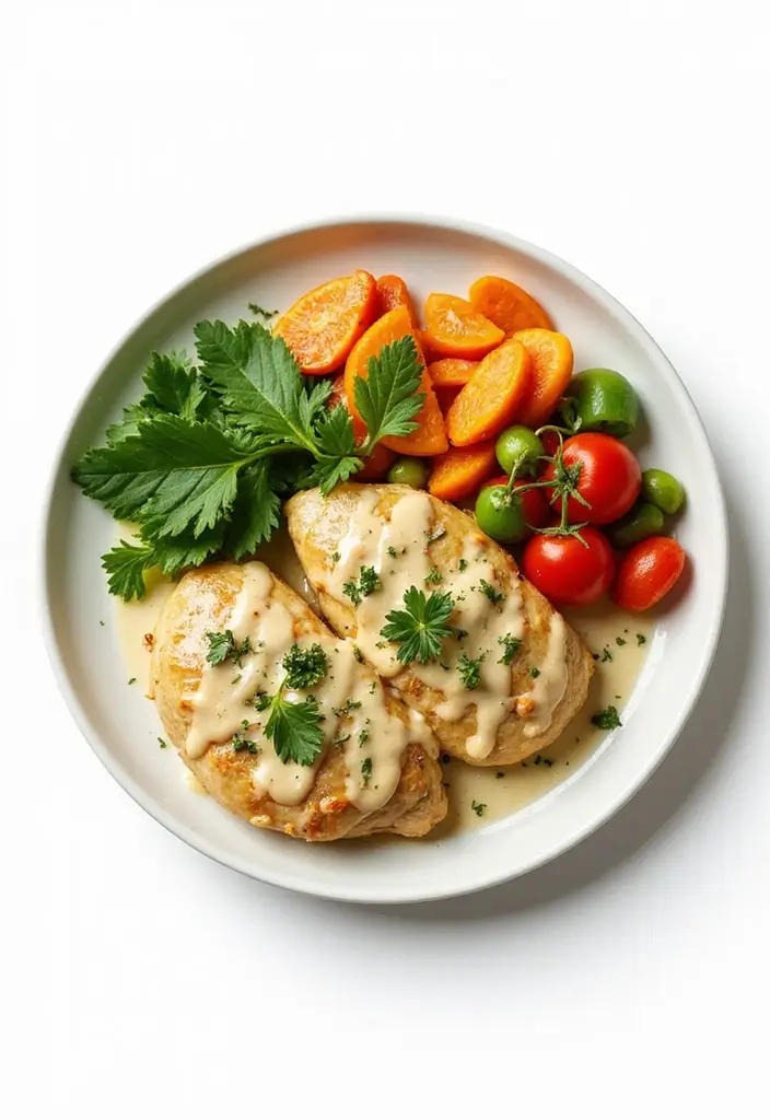 26 Healthy Chicken Meals That Are Quick and Delicious - 12. Creamy Garlic Chicken