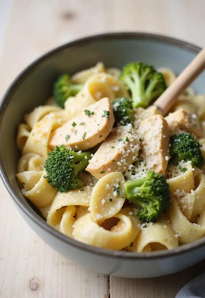 26 Healthy Chicken Meals That Are Quick and Delicious - 16. Chicken and Broccoli Alfredo
