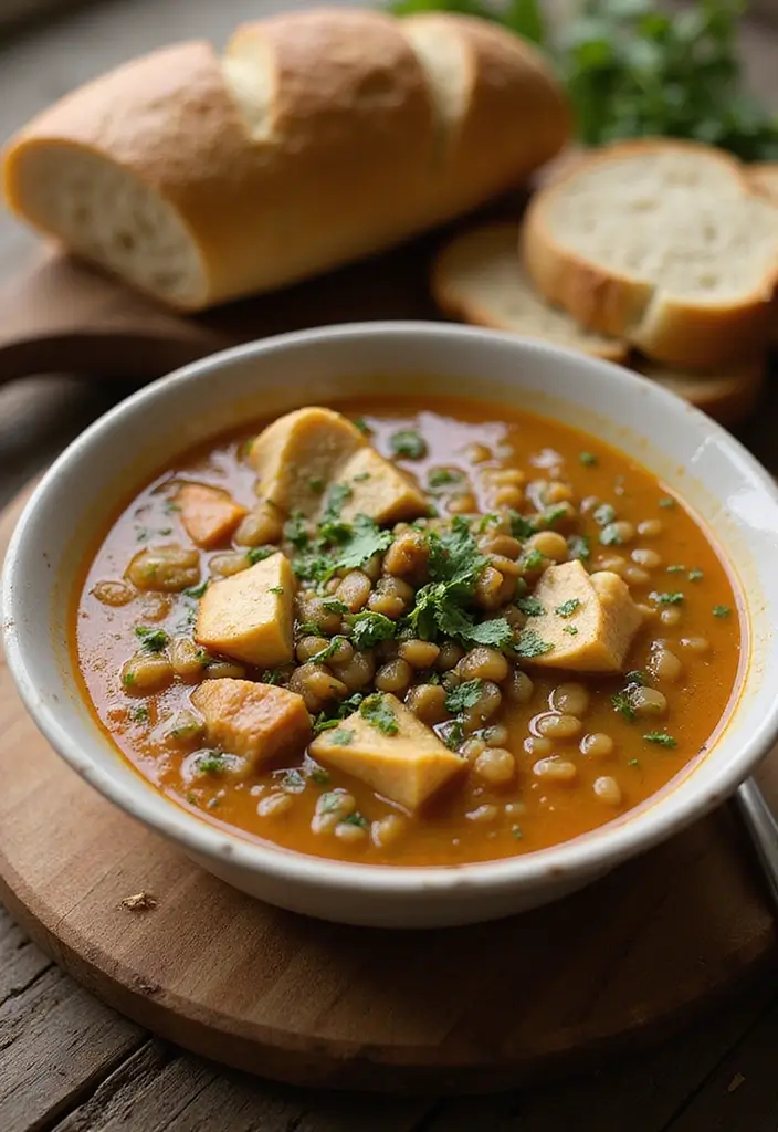 26 Healthy Chicken Meals That Are Quick and Delicious - 22. Chicken and Lentil Soup