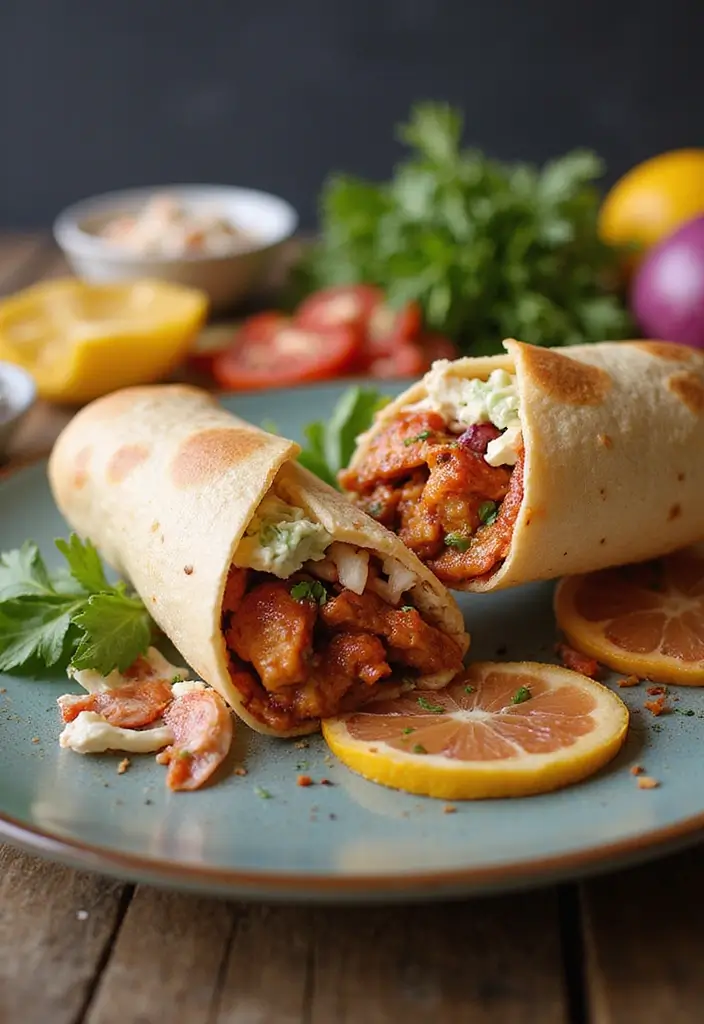 26 Healthy Winter Meals to Warm You Up from the Inside Out - 15. BBQ Chicken and Coleslaw Wraps