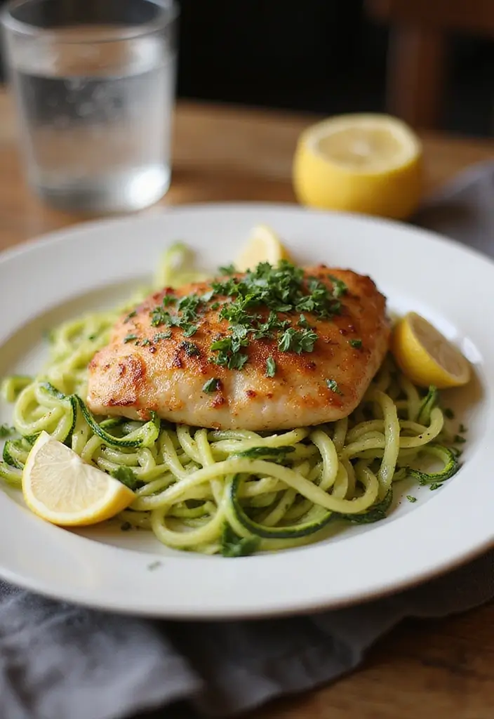 26 Healthy Winter Meals to Warm You Up from the Inside Out - 16. Chicken Piccata with Zoodles