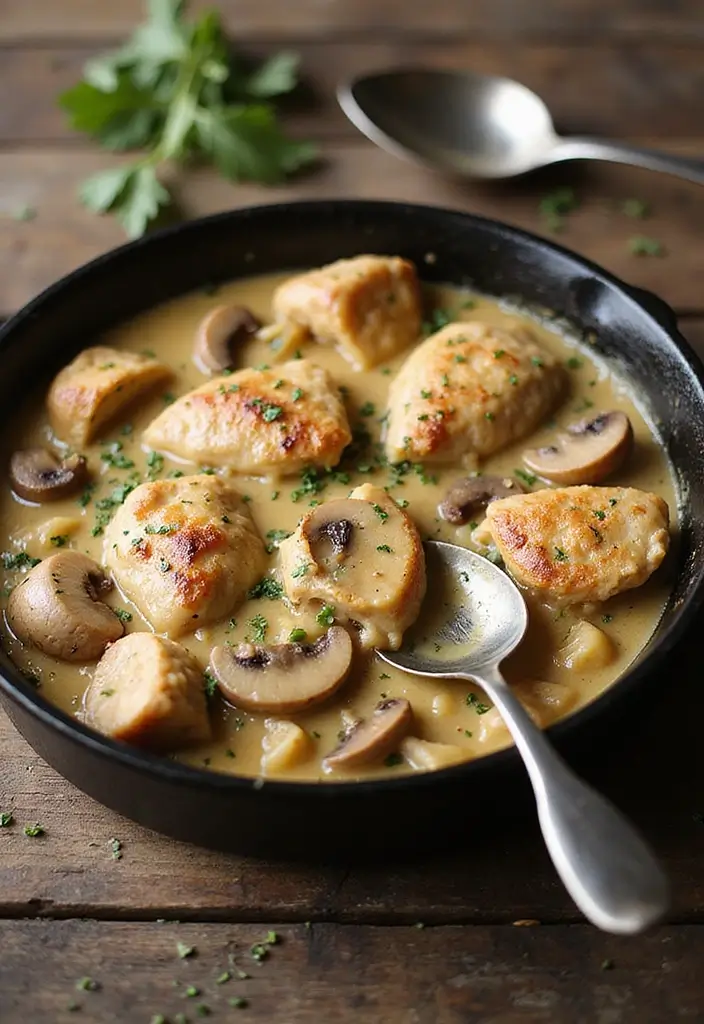 26 Healthy Winter Meals to Warm You Up from the Inside Out - 3. Creamy Chicken and Mushroom Casserole