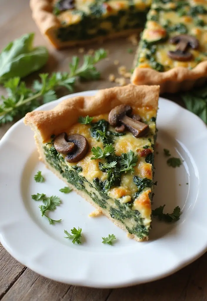 27 Cheap & Healthy Meals That Save Money Without Sacrificing Flavor - 10. Spinach and Mushroom Quiche