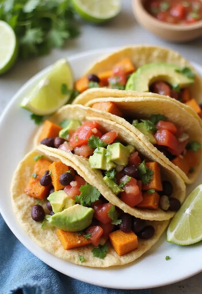 27 Cheap & Healthy Meals That Save Money Without Sacrificing Flavor - 2. Sweet Potato and Black Bean Tacos