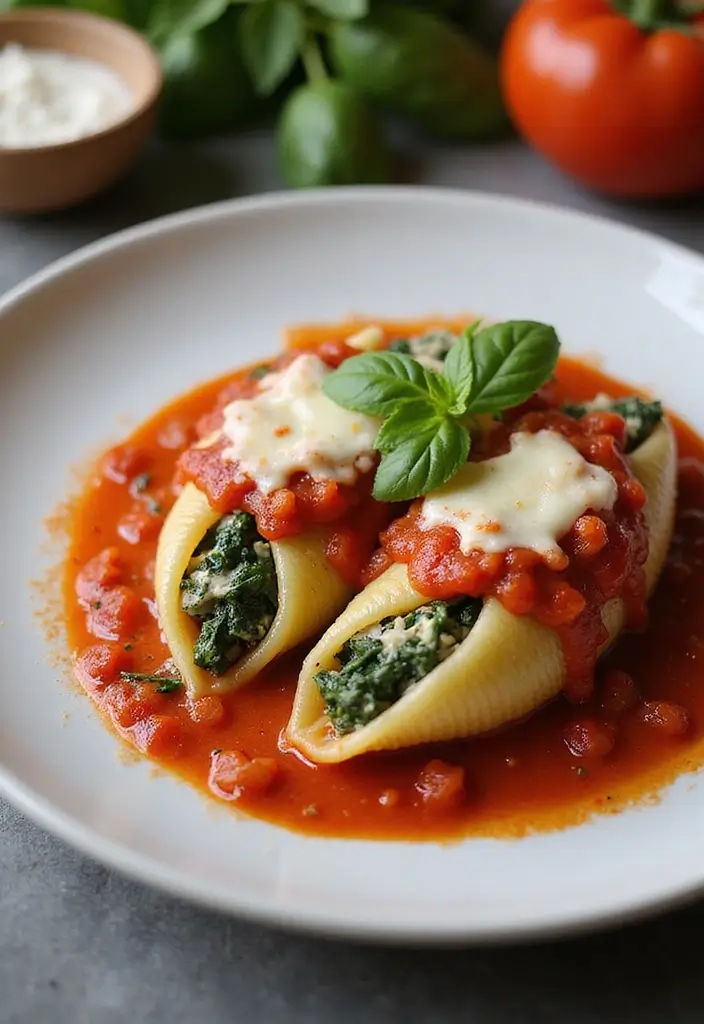 27 Healthy Casserole Meals That Are Cozy & Nourishing - 27. Spinach and Ricotta Stuffed Shells