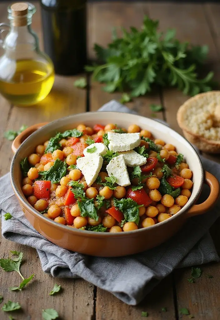 27 Healthy Casserole Meals That Are Cozy & Nourishing - 3. Mediterranean Chickpea Casserole