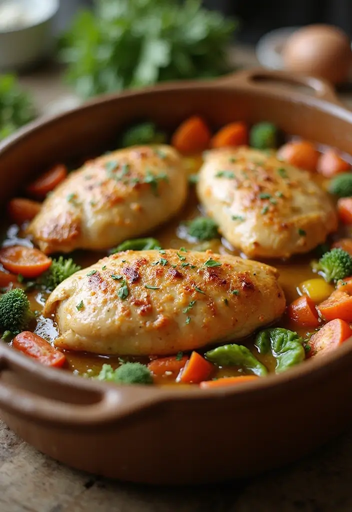 27 Healthy Casserole Meals That Are Cozy & Nourishing - 5. Chicken and Vegetable Bake