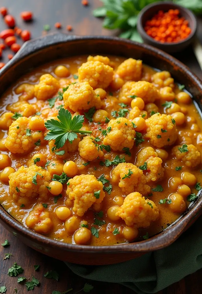 27 Healthy Casserole Meals That Are Cozy & Nourishing - 6. Cauliflower and Chickpea Curry Bake