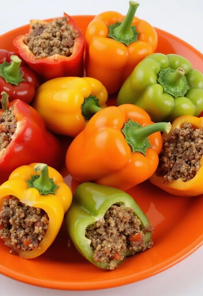 27 Healthy Crock Pot Meals You Can Set and Forget - 15. Beef and Quinoa Stuffed Peppers