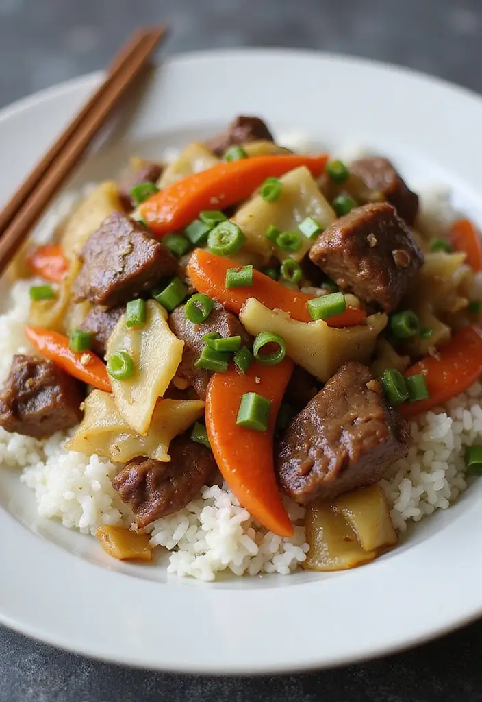 27 Healthy Crock Pot Meals You Can Set and Forget - 18. Beef and Cabbage Stir-Fry