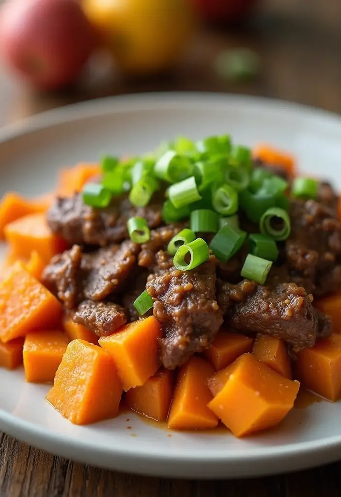27 Healthy Crock Pot Meals You Can Set and Forget - 21. Beef and Sweet Potato Hash