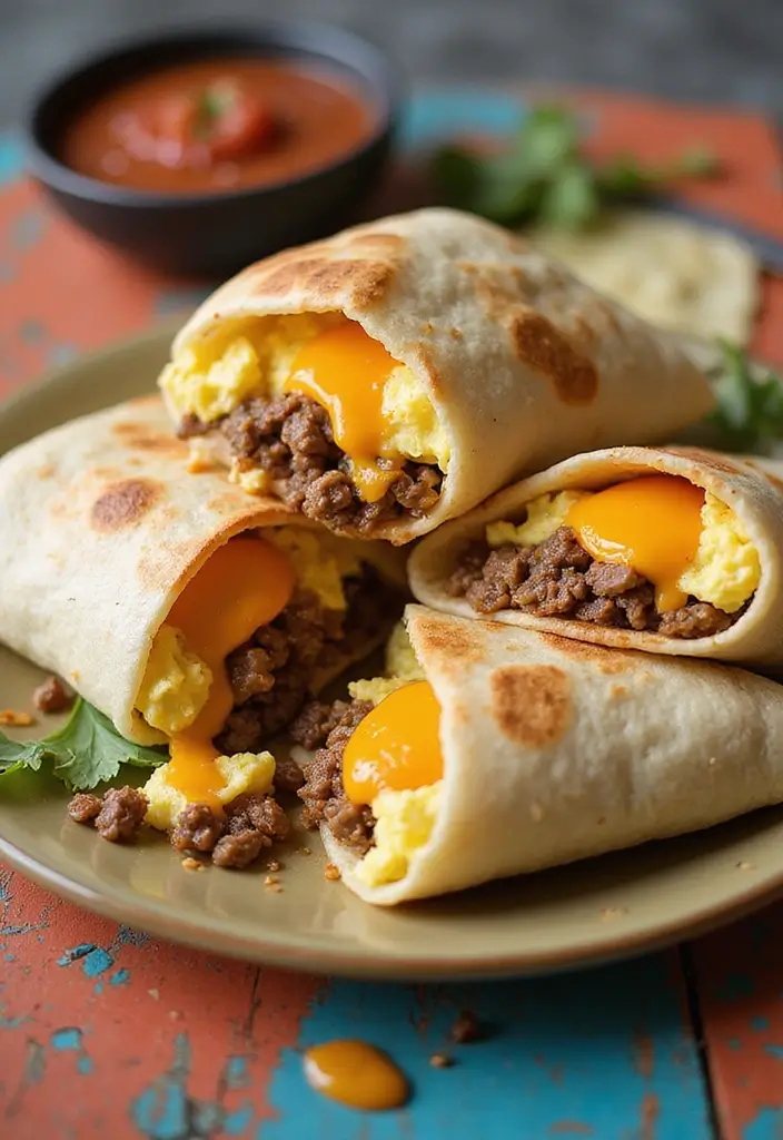 27 Healthy Crock Pot Meals You Can Set and Forget - 27. Beef Breakfast Burritos