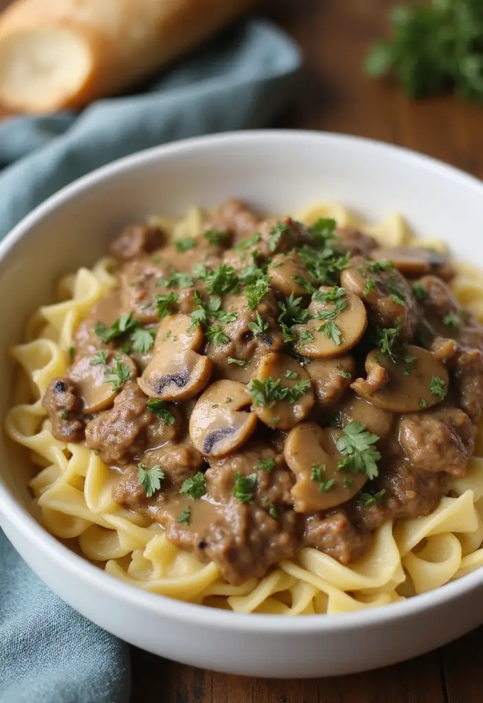 27 Healthy Crock Pot Meals You Can Set and Forget - 9. Beef Stroganoff