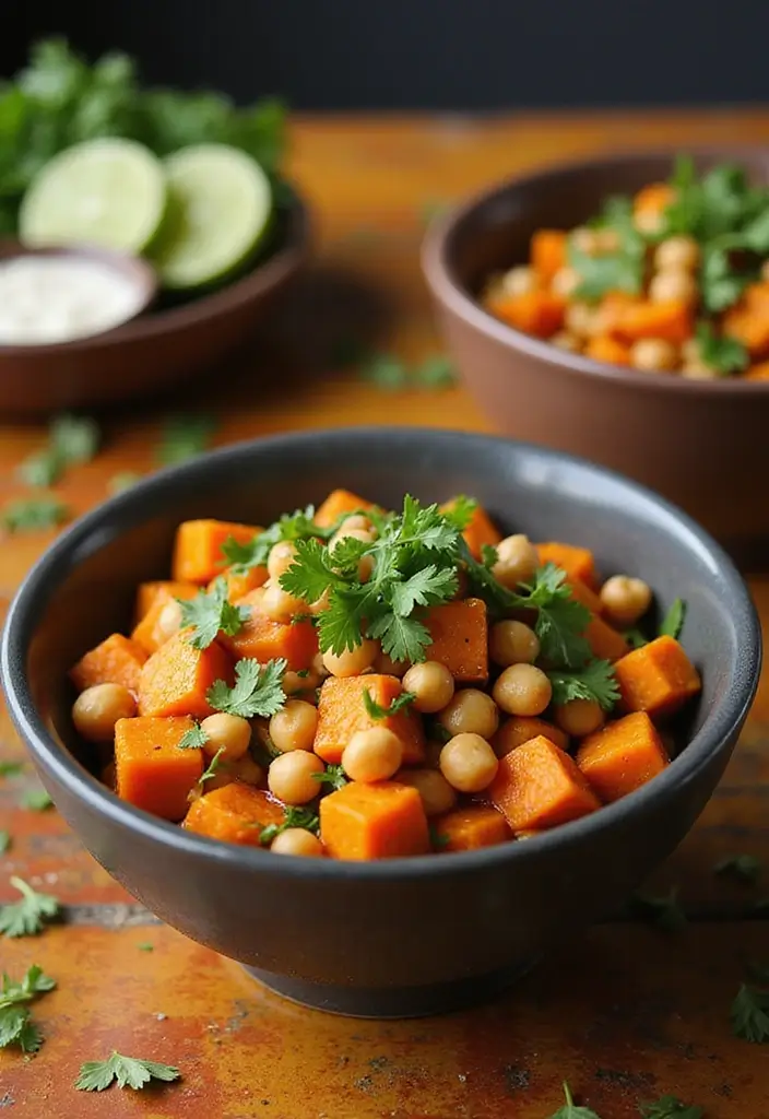 27 Healthy Dinner Recipes That Make Eating Well Simple - 6. Thai Peanut Sweet Potato and Chickpeas
