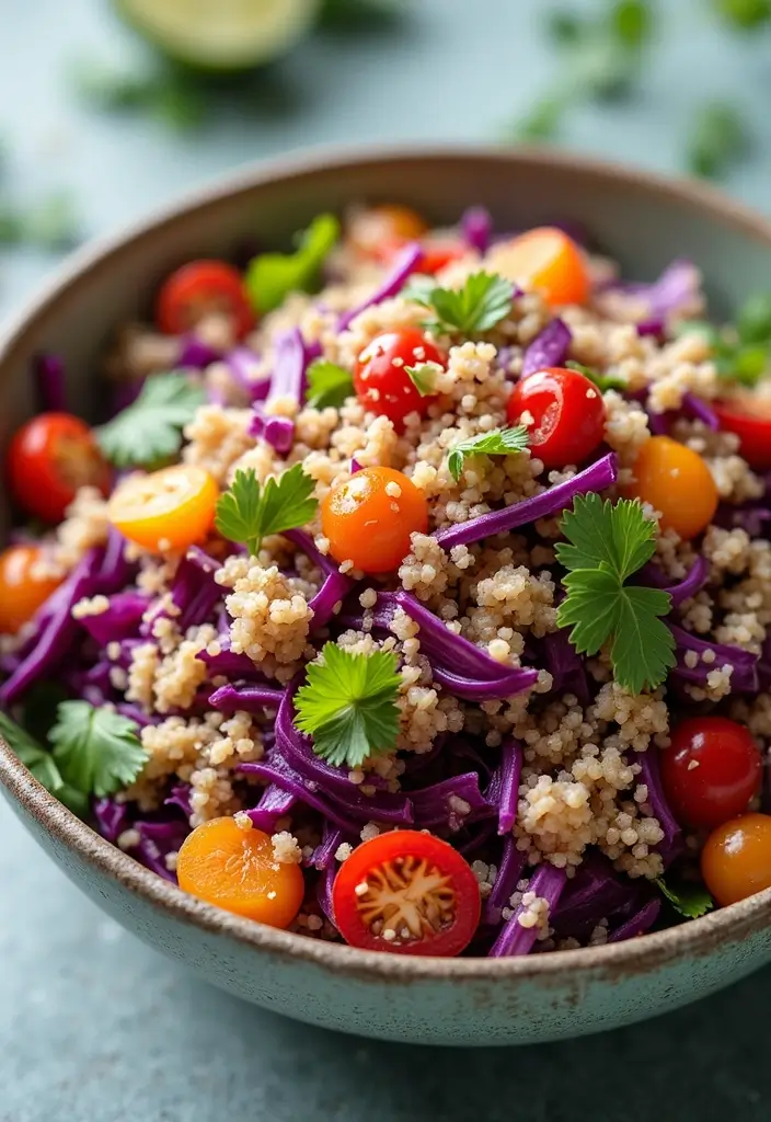 27 Healthy Easy Meals to Cook When You’re Too Tired - 22. Cabbage and Quinoa Salad