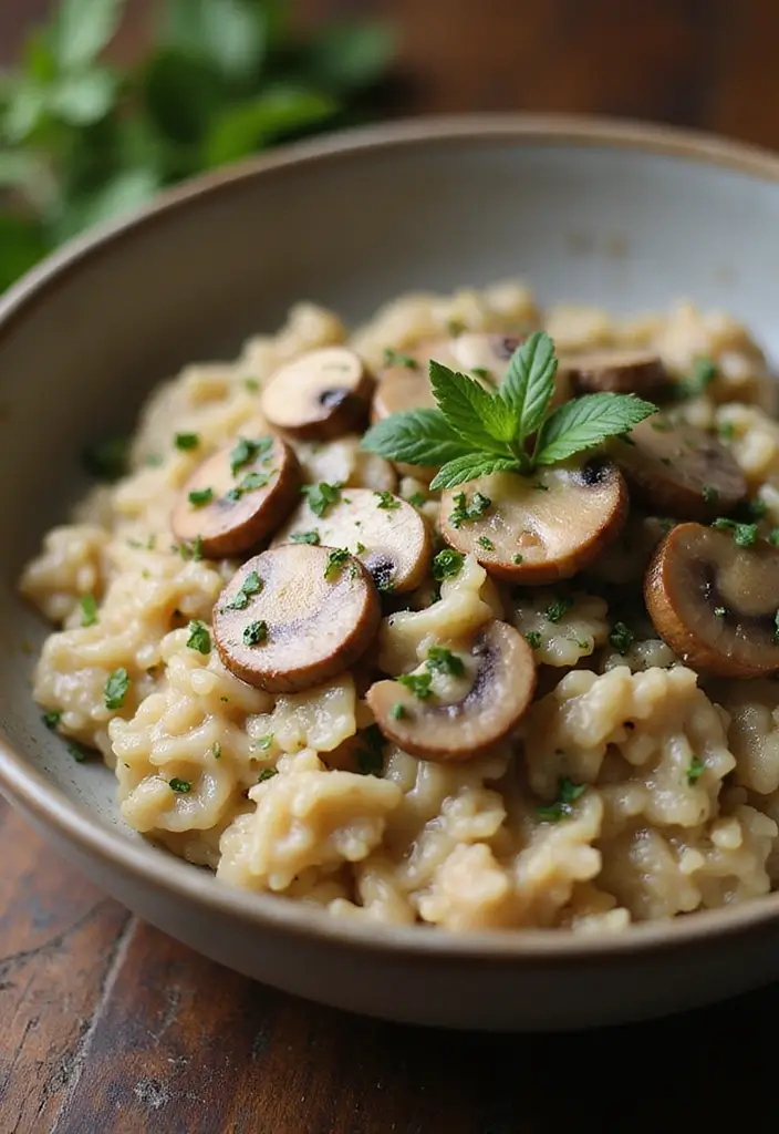 27 Healthy Easy Meals to Cook When You’re Too Tired - 24. Creamy Mushroom Risotto