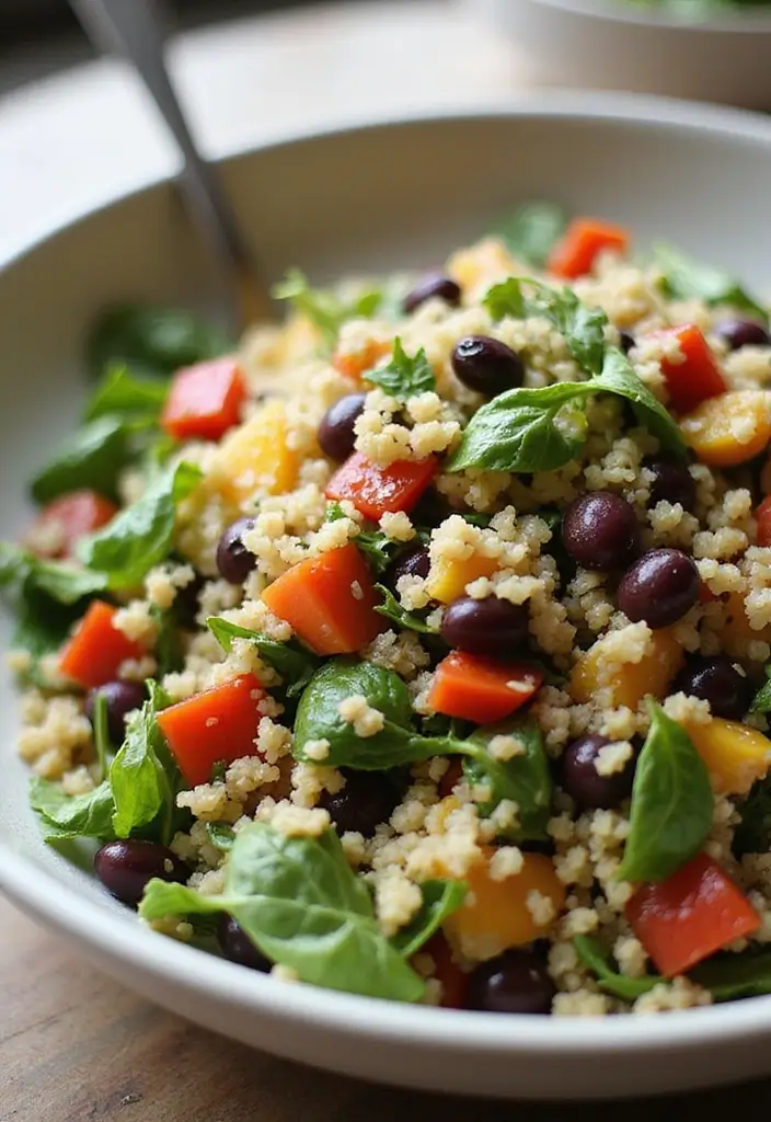 27 Healthy Easy Meals to Cook When You’re Too Tired - 3. Quinoa and Black Bean Salad