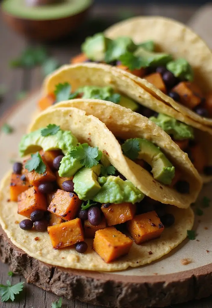 27 Healthy Easy Meals to Cook When You’re Too Tired - 6. Sweet Potato and Black Bean Tacos