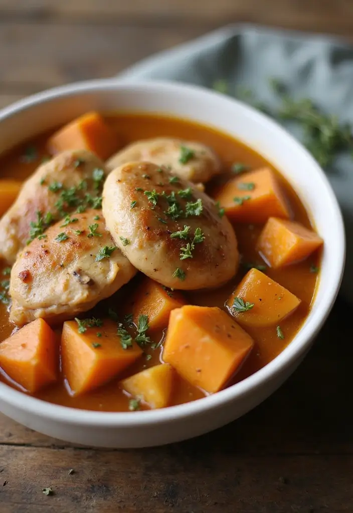 27 Healthy Family Meals Everyone Will Actually Eat - 8. Chicken and Sweet Potato Stew