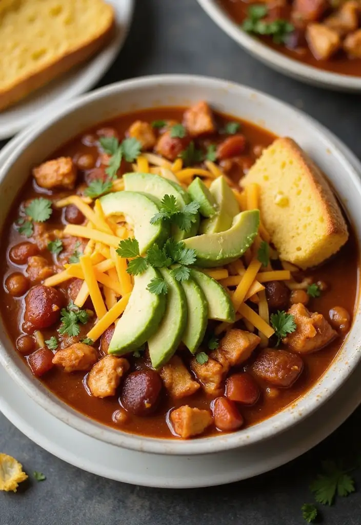 27 Healthy Family Meals Everyone Will Actually Eat - 9. Spicy Chicken Chili