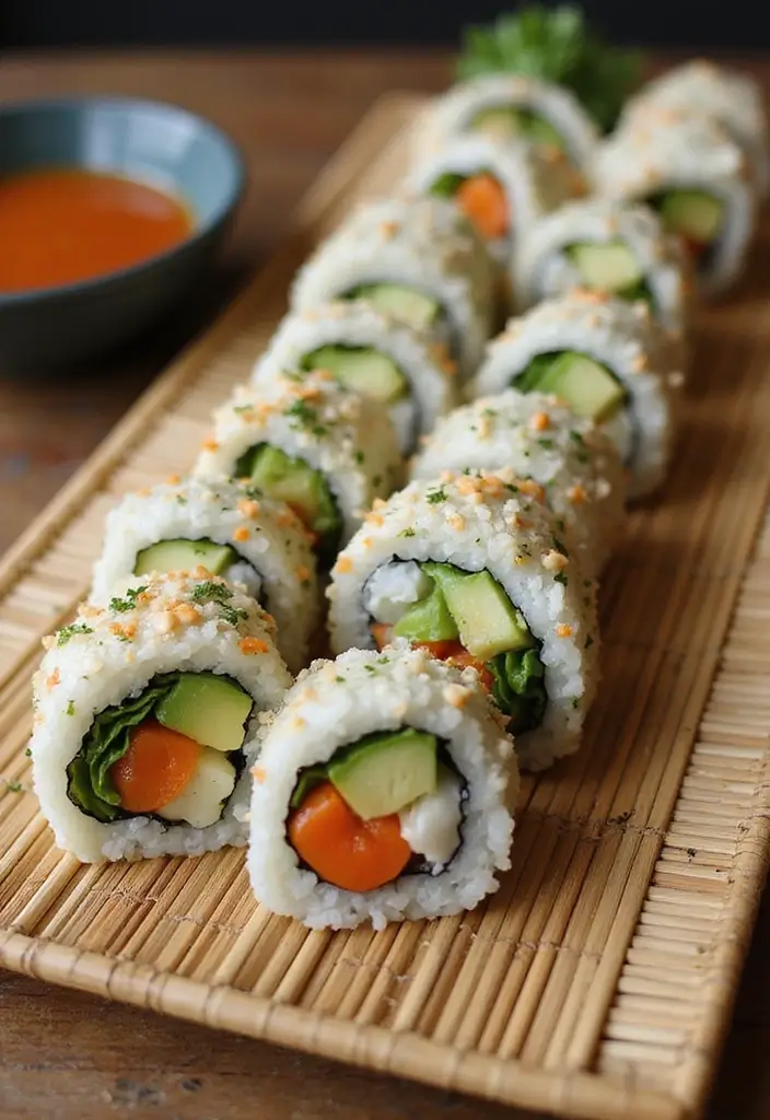 27 Healthy Meal Prep Ideas for a Week of Nutritious Eating - 20. Vegetable Sushi Rolls