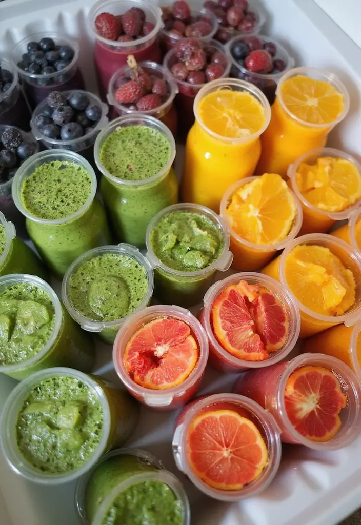 27 Healthy Meal Prep Ideas for a Week of Nutritious Eating - 27. Green Smoothie Packs