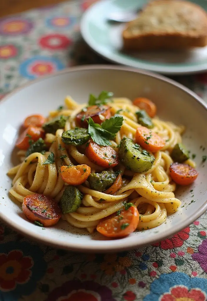 27 Healthy Meal Prep Ideas for a Week of Nutritious Eating - 6. Roasted Vegetable Pasta