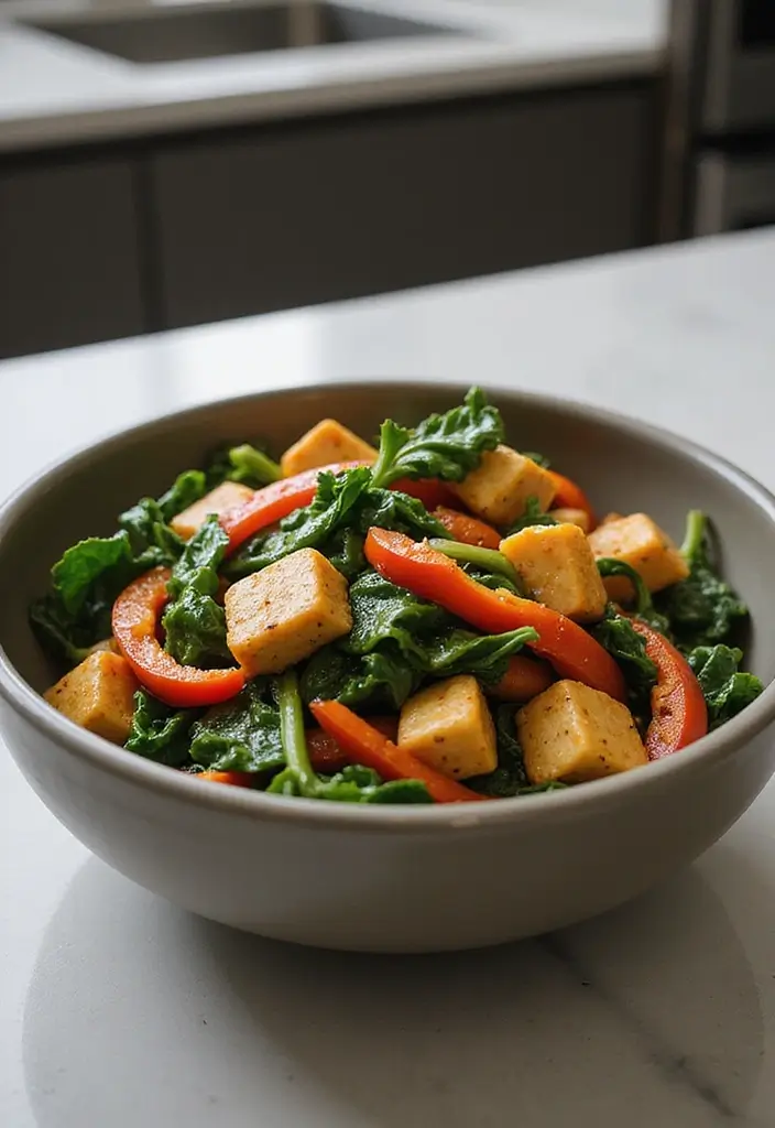 27 Healthy Meal Prep Ideas for a Week of Nutritious Eating - 7. Spinach & Tofu Stir-Fry