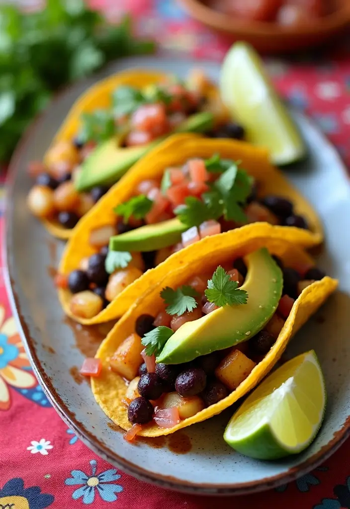 27 Healthy Meals with Potatoes That Don’t Feel Heavy - 11. Potato and Black Bean Tacos