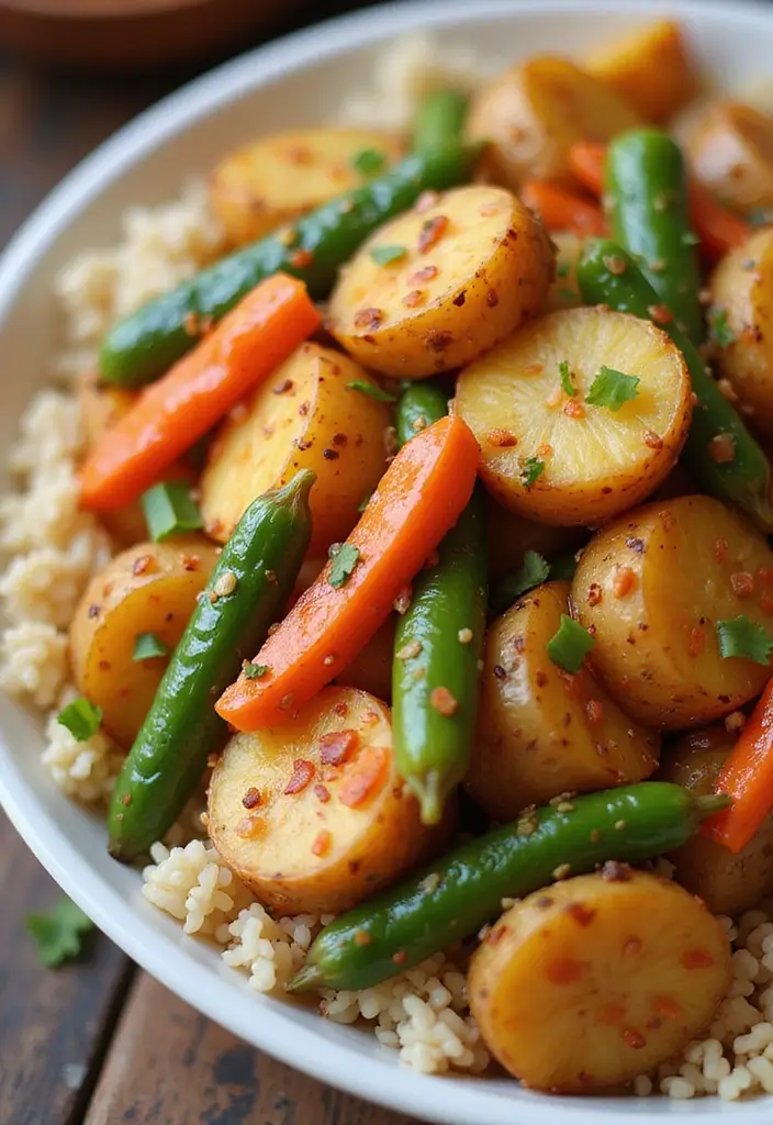 27 Healthy Meals with Potatoes That Don’t Feel Heavy - 13. Potato and Vegetable Stir Fry