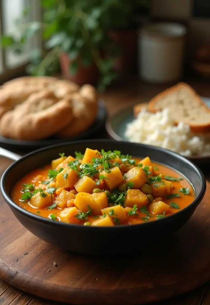27 Healthy Meals with Potatoes That Don’t Feel Heavy - 17. Potato and Peas Curry