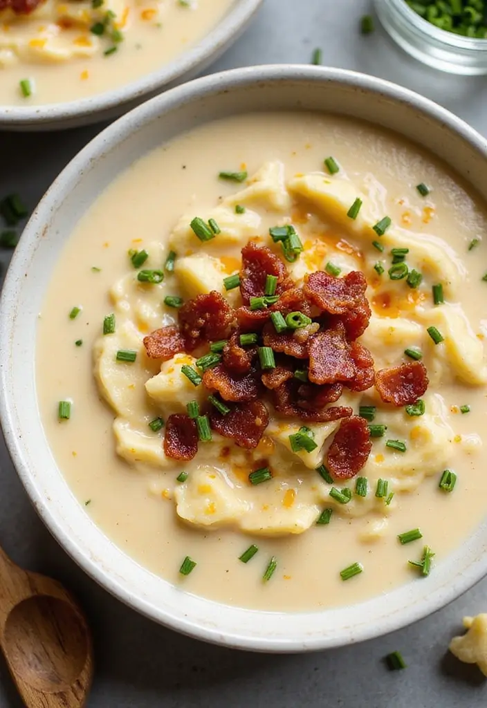 27 Healthy Meals with Potatoes That Don’t Feel Heavy - 2. Loaded Potato Cauliflower Soup