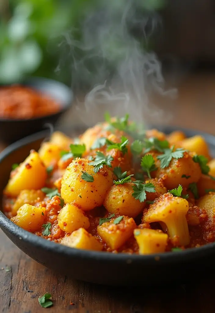 27 Healthy Meals with Potatoes That Don’t Feel Heavy - 20. Curried Potato and Cauliflower Bake